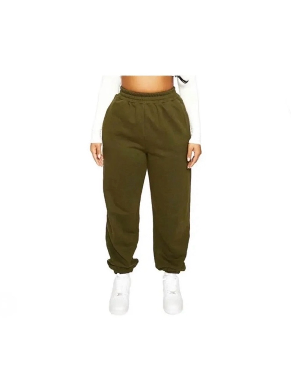 naked wardrobe Olive Utility Jogger Pants
